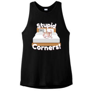 Stupid Corners! Ladies PosiCharge Tri-Blend Wicking Tank