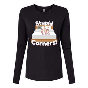 Stupid Corners! Womens Cotton Relaxed Long Sleeve T-Shirt