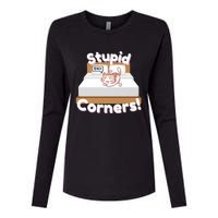 Stupid Corners! Womens Cotton Relaxed Long Sleeve T-Shirt