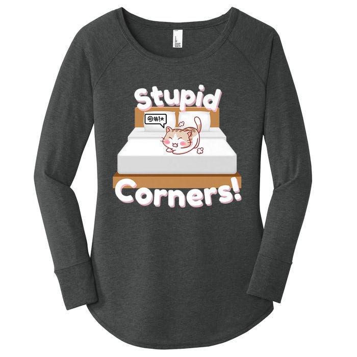 Stupid Corners! Women's Perfect Tri Tunic Long Sleeve Shirt