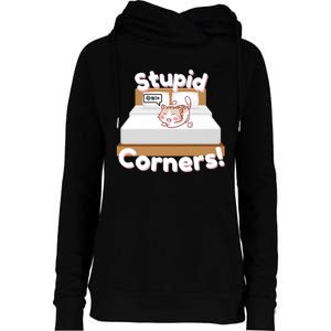 Stupid Corners! Womens Funnel Neck Pullover Hood