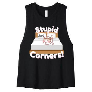 Stupid Corners! Women's Racerback Cropped Tank