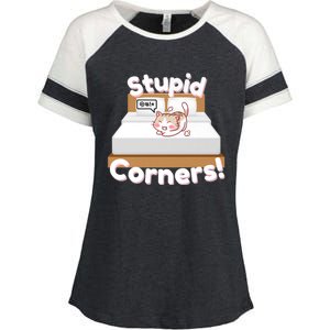 Stupid Corners! Enza Ladies Jersey Colorblock Tee