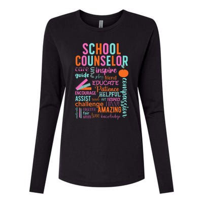 School Counselor School Counseling Week Womens Cotton Relaxed Long Sleeve T-Shirt