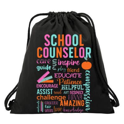 School Counselor School Counseling Week Drawstring Bag