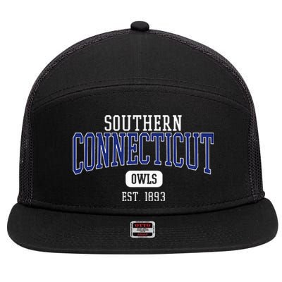 Southern C.O.N.N.E.C.T.I.C.U.T State Owls Est. Date 7 Panel Mesh Trucker Snapback Hat