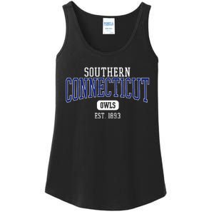 Southern C.O.N.N.E.C.T.I.C.U.T State Owls Est. Date Ladies Essential Tank