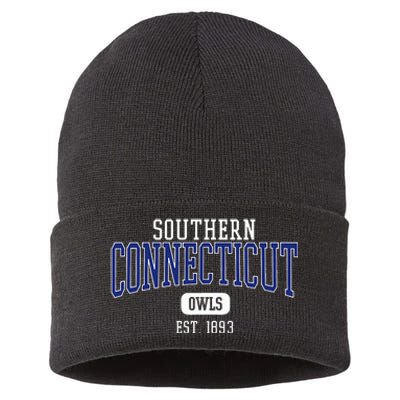 Southern C.O.N.N.E.C.T.I.C.U.T State Owls Est. Date Sustainable Knit Beanie