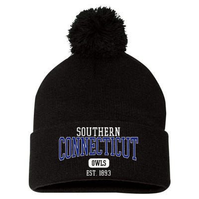 Southern C.O.N.N.E.C.T.I.C.U.T State Owls Est. Date Pom Pom 12in Knit Beanie