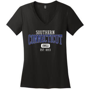 Southern C.O.N.N.E.C.T.I.C.U.T State Owls Est. Date Women's V-Neck T-Shirt