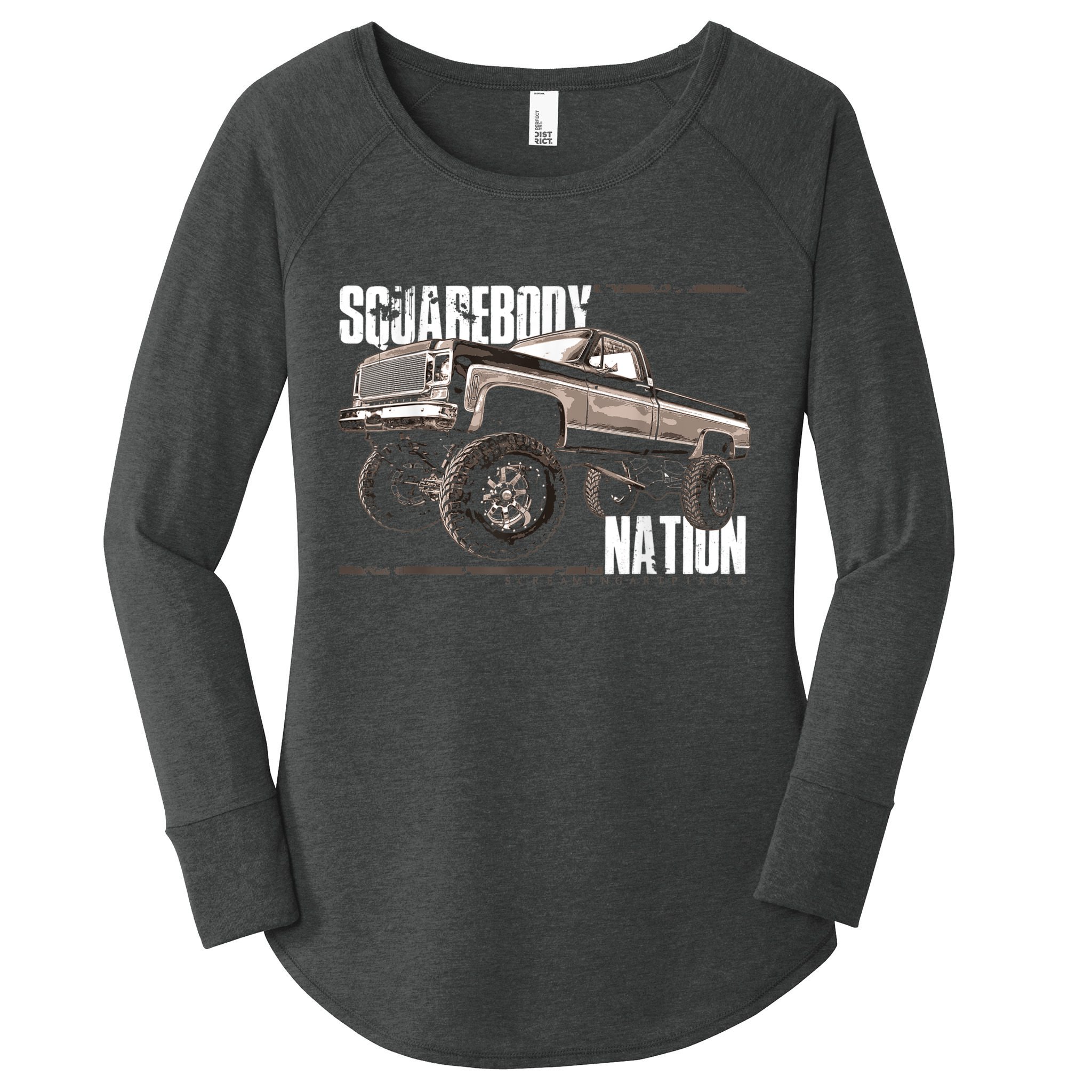 Squarebody Classic Square Body Women's Perfect Tri Tunic Long Sleeve Shirt