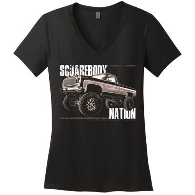 Squarebody Classic Square Body Women's V-Neck T-Shirt