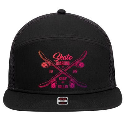 Santa Cruz Skateboards Skate Or Die Street Wear Gift 7 Panel Mesh Trucker Snapback Hat