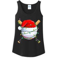 Santa Christmas Sports Women Christmas Baseball Player Ladies Essential Tank