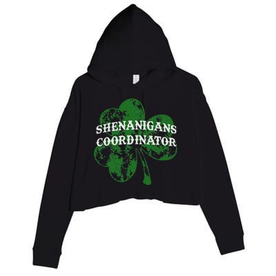 Shenanigans Coordinator Shenanigator St Patricks Day Cheeky Crop Fleece Hoodie