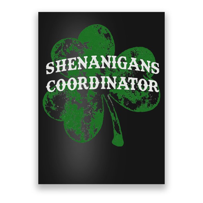 Shenanigans Coordinator Shenanigator St Patricks Day Cheeky Poster