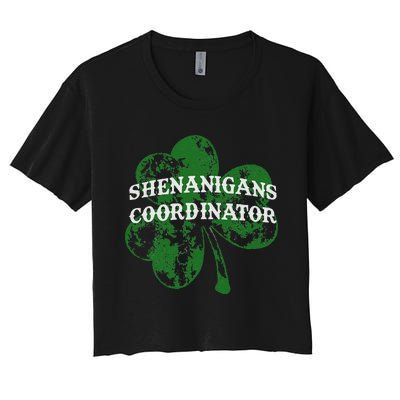 Shenanigans Coordinator Shenanigator St Patricks Day Cheeky Women's Crop Top Tee