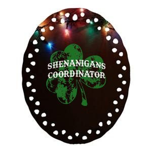 Shenanigans Coordinator Shenanigator St Patricks Day Cheeky Ceramic Oval Ornament