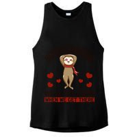 Sloth Cycling Team We'll Get There When We Get There Ladies PosiCharge Tri-Blend Wicking Tank