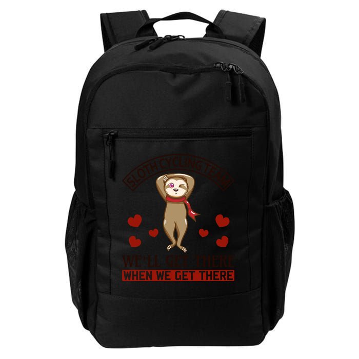 Sloth Cycling Team We'll Get There When We Get There Backpack