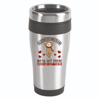 Sloth Cycling Team We'll Get There When We Get There 16oz Travel Tumbler