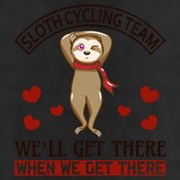 Sloth Cycling Team We'll Get There When We Get There 25L Jumbo Tote