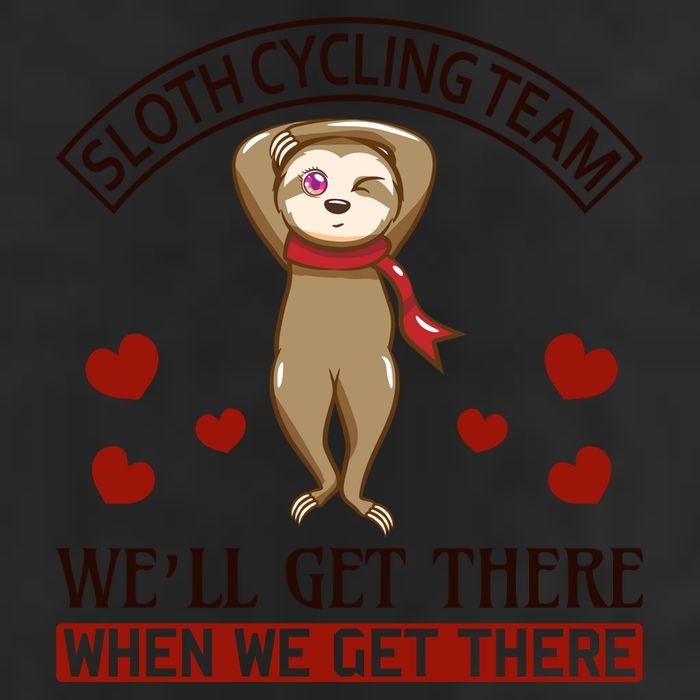 Sloth Cycling Team We'll Get There When We Get There 25L Jumbo Tote