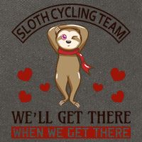 Sloth Cycling Team We'll Get There When We Get There Cotton Canvas Backpack