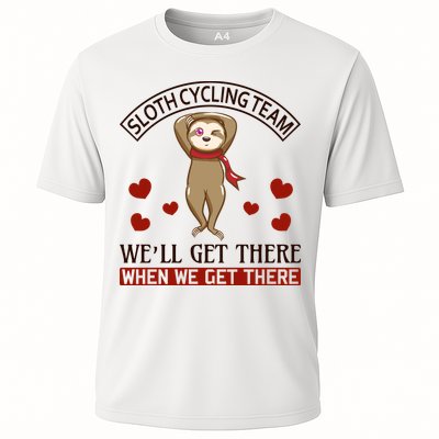Sloth Cycling Team We'll Get There When We Get There Performance Shirt