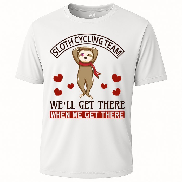 Sloth Cycling Team We'll Get There When We Get There Performance Shirt