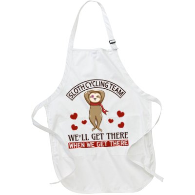Sloth Cycling Team We'll Get There When We Get There Apron