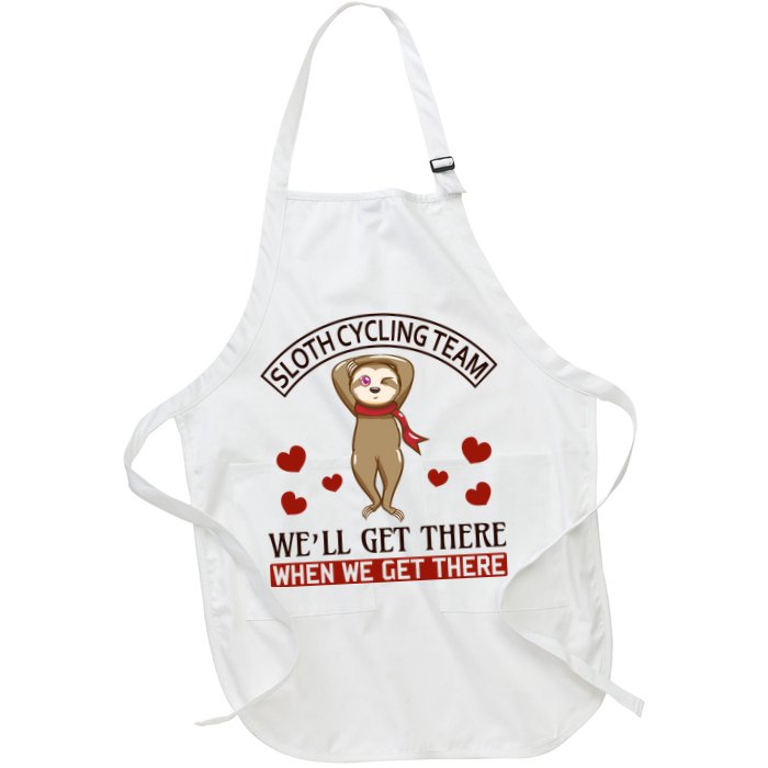 Sloth Cycling Team We'll Get There When We Get There Apron