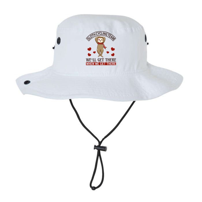 Sloth Cycling Team We'll Get There When We Get There Bucket Hat