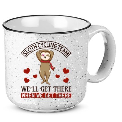 Sloth Cycling Team We'll Get There When We Get There 15oz Campfire Ceramic Mug