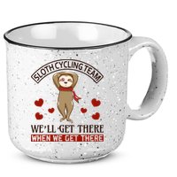 Sloth Cycling Team We'll Get There When We Get There 15oz Campfire Ceramic Mug