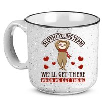 Sloth Cycling Team We'll Get There When We Get There 15oz Campfire Ceramic Mug