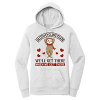 Sloth Cycling Team We'll Get There When We Get There Women's Pullover Hoodie