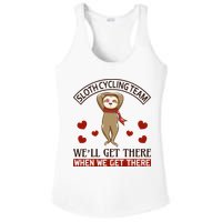 Sloth Cycling Team We'll Get There When We Get There Ladies PosiCharge Competitor Racerback Tank