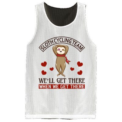 Sloth Cycling Team We'll Get There When We Get There Mesh Reversible Basketball Jersey Tank