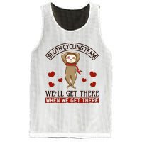 Sloth Cycling Team We'll Get There When We Get There Mesh Reversible Basketball Jersey Tank