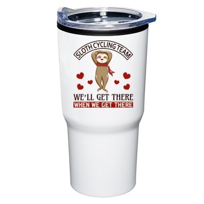Sloth Cycling Team We'll Get There When We Get There Tumbler