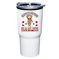 Sloth Cycling Team We'll Get There When We Get There Tumbler