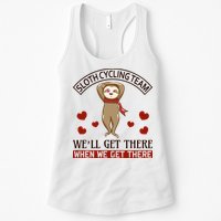 Sloth Cycling Team We'll Get There When We Get There Womens Tank Top