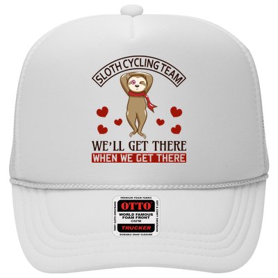 Sloth Cycling Team We'll Get There When We Get There Trucker Hat