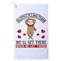 Sloth Cycling Team We'll Get There When We Get There Golf Towel