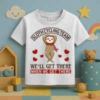 Sloth Cycling Team We'll Get There When We Get There Toddler T-Shirt