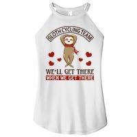 Sloth Cycling Team We'll Get There When We Get There Women's Perfect Tri Rocker Tank