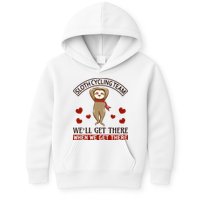 Sloth Cycling Team We'll Get There When We Get There Kids Hoodie