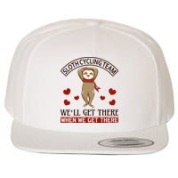 Sloth Cycling Team We'll Get There When We Get There Wool Snapback Cap