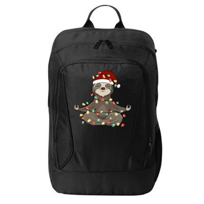 Sloth Christmas Tree Funny Yoga Sloth City Backpack